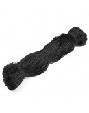 Hilo algodón encerado. Cola de rata. Color BLACK. 2 milímetros de grosor. 10 metros.