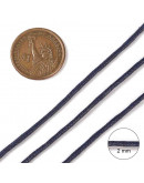 Hilo algodón encerado. Cola de rata. Color PRUSSIAN. 2 milímetros de grosor. 10 metros.