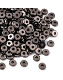 Donut (3). Aleación de cobre. Color Gunmetal. 6x2 milímetros. 2,5 mm perforación. 20 unidades.