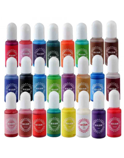 Pigmentos para resina. Color perlado. Set de 24 colores de 10 ml. 1 set.