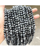 Obsidiana Nevada. 10 milímetros diámetro. 1 mm perforación. 35 unidades hilo (aproximado). Obsidiana Nevada. 10 milímetros diámetro. 1 mm perforación. 35 unidades hilo (aproximado).