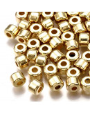 Columna color sólido. LIGHT GOLD. 5,5x4 milímetros. 2 mm perforación. 100 unidades aproximado.