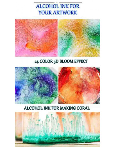 Pigmentos para resina. Tintes al alcohol. Set de 24 colores de 10 ml. 1 set.