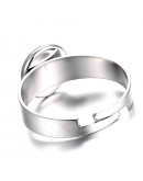 Base anillo de acero. Color plateado. Ajustable. 17 mm diámetro. Para trabajos de 8 mm. 1 unidad. Base anillo de acero. Color plateado. Ajustable. 17 mm diámetro. Para trabajos de 8 mm. 1 unidad.