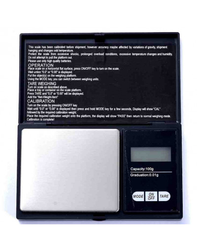 Mini pesa digital. De 0,01 a 100 gramos. 128x77x20 mm. Funciona con 2 baterías AAA no incluidas. Mini pesa digital. De 0,01 a 100 gramos. 128x77x20 mm. Funciona con 2 baterías AAA no incluidas.