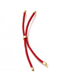 Nylon regulable para pulsera. Firebrick. Bañado (18kGold). 220x4 mm. 2,8 mm perforación. 1 unidad. Nylon regulable para pulsera. Firebrick. Bañado (18kGold). 220x4 mm. 2,8 mm perforación. 1 unidad.