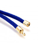 Nylon regulable para pulsera. Medium Blue. Bañado (18kGold). 220x4 mm. 2,8 mm perforación. 1 ud. Nylon regulable para pulsera. Medium Blue. Bañado (18kGold). 220x4 mm. 2,8 mm perforación. 1 ud.