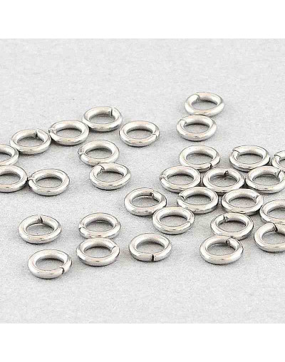 Arandelas acero. Color plateado. 1 mm grosor. 5 mm diámetro. 3 mm diámetro interno. 10 gr/120 ud.