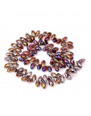 Lágrima faceteada. Color PURPLE PLATED. 13x6 milímetros. 1 mm perforación. 10 unidades. Lágrima faceteada. Color PURPLE PLATED. 13x6 milímetros. 1 mm perforación. 10 unidades.