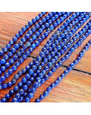 Lapislazuli. Faceteado. 04 milímetros diámetro. 1 mm perforación. 90 unidades hilo (aproximado). Lapislazuli. Faceteado. 04 milímetros diámetro. 1 mm perforación. 90 unidades hilo (aproximado).