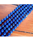 Lapislazuli. Faceteado. 10 milímetros diámetro. 1 mm perforación. 35 unidades hilo (aproximado). Lapislazuli. Faceteado. 10 milímetros diámetro. 1 mm perforación. 35 unidades hilo (aproximado).