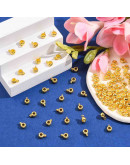 Bail Beads (5). Aleación. Color dorado. 9x6x4 mm. 3 mm perforación. 1,5 mm arandela. 20 unidades.