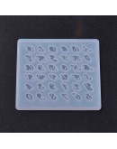 Moldes de silicona. Para resina. Letras y números. 80x90x4 milímetros. 1 unidad. Moldes de silicona. Para resina. Letras y números. 80x90x4 milímetros. 1 unidad.