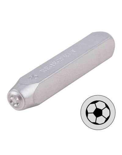 Stamp. Fútbol. Acero carbón. 65x10 milímetros. 6x5 mm impresión. 1 unidad.