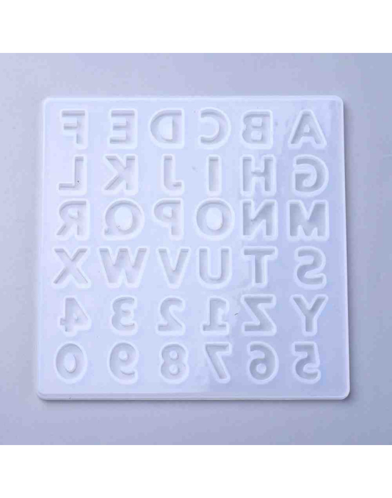 Molde silicona letra individual para resina - Insumos Artesanos