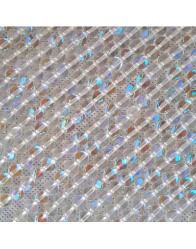 Piedra Luna. Sintética. 06 mm diámetro. 1 mm perforación. 60 uds hilo (aproximado).