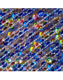 Piedra Luna. Sintética. Tonos azules. 08 mm diámetro. 1 mm perforación. 45 uds hilo (aproximado).