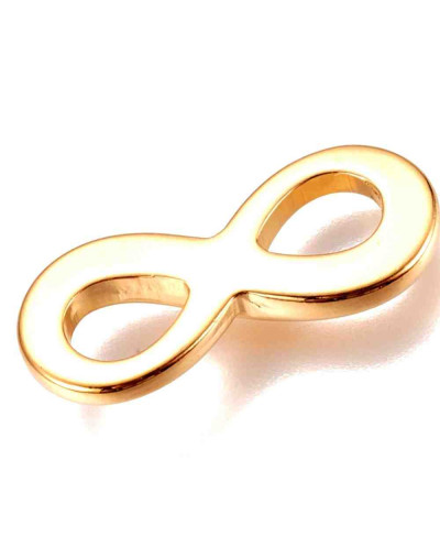 Infinito. Acero inoxidable. Color dorado.26x11x4 milímetros. 1 unidad.