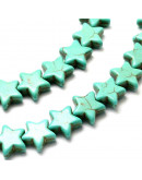 Howlite. Estrellas. Dark Cyan. 11,5x11,5x4,5 milímetros. 1 mm perforación. 40 unidades hilo (aprox). Howlite. Estrellas. Dark Cyan. 11,5x11,5x4,5 milímetros. 1 mm perforación. 40 unidades hilo (aprox).
