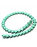 Howlite. Estrellas. Dark Cyan. 11,5x11,5x4,5 milímetros. 1 mm perforación. 40 unidades hilo (aprox). Howlite. Estrellas. Dark Cyan. 11,5x11,5x4,5 milímetros. 1 mm perforación. 40 unidades hilo (aprox).