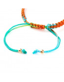 Cadena regulable para pulsera. Nylon+Aleación+Perlas. Colorfull (1). 300 mm. 5 mm arandela. 1 ud.