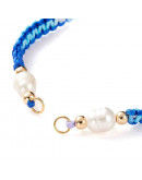 Cadena regulable para pulsera. Nylon+Aleación+Perlas. Colorfull (2). 300 mm. 5 mm arandela. 1 ud.