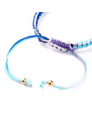 Cadena regulable para pulsera. Nylon+Aleación+Perlas. Colorfull (2). 300 mm. 5 mm arandela. 1 ud.