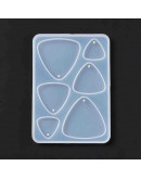 Moldes de silicona. Para resina. Triángulos. 105x75x6 milímetros.1,8 mm perforación. 1 unidad. Moldes de silicona. Para resina. Triángulos. 105x75x6 milímetros.1,8 mm perforación. 1 unidad.