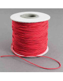 Hilo elástico. Rojo. Nylon+caucho. Alta resistencia. 1 milímetro de grosor. 5 metros.