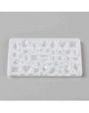 Moldes de silicona. Para resina. Cabujones. +30 formas diferentes. 106x66x6 milímetros. 1 unidad. Moldes de silicona. Para resina. Cabujones. +30 formas diferentes. 106x66x6 milímetros. 1 unidad.