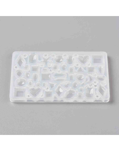 Moldes de silicona. Para resina. Cabujones. +30 formas diferentes. 106x66x6 milímetros. 1 unidad.