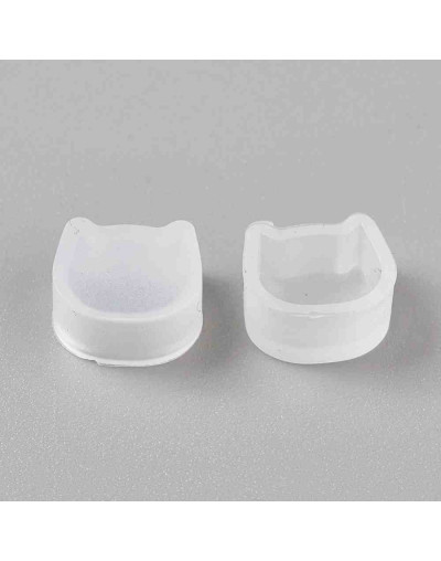 Moldes de silicona. Para resina. Aretes (2): Gato. 9x10x5 milímetros. 2 unidades.