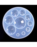 Moldes de silicona. Para resina. Cabujones redondos faceteados. 10 tamaños. 96 mm diámetro. 1 ud. Moldes de silicona. Para resina. Cabujones redondos faceteados. 10 tamaños. 96 mm diámetro. 1 ud.