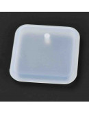 Moldes de silicona. Para resina. Cuadrado. 42x42x7,5 milímetros. 3 mm perforación. 1 unidad. Moldes de silicona. Para resina. Cuadrado. 42x42x7,5 milímetros. 3 mm perforación. 1 unidad.