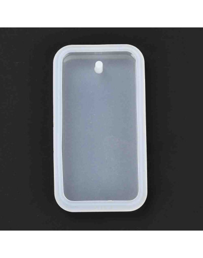 Moldes de silicona. Para resina. Rectángulo. 66x36x7,5 milímetros. 3 mm perforación. 1 unidad.