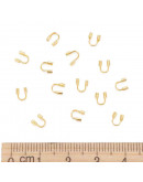 Wire guardians. Aleación de cobre. Color dorado. 4,5x4x1 mm. 0.50 mm perforación. 50 uds (aprox).