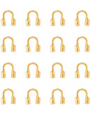 Wire guardians. Aleación de cobre. Color dorado. 4,5x4x1 mm. 0.50 mm perforación. 50 uds (aprox).