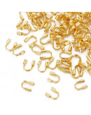 Wire guardians. Aleación de cobre. Color dorado. 4,5x4x1 mm. 0.50 mm perforación. 50 uds (aprox).