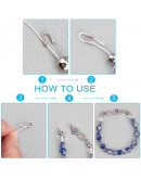 Wire guardians. Aleación de cobre. Color plateado. 4,5x4x1 mm. 0,50 mm perforación. 50 uds (aprox).