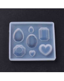 Moldes de silicona. Para resina. 7 formas para dijes. 80x90x8 milímetros. 1 mme perforación. 1 ud. Moldes de silicona. Para resina. 7 formas para dijes. 80x90x8 milímetros. 1 mme perforación. 1 ud.