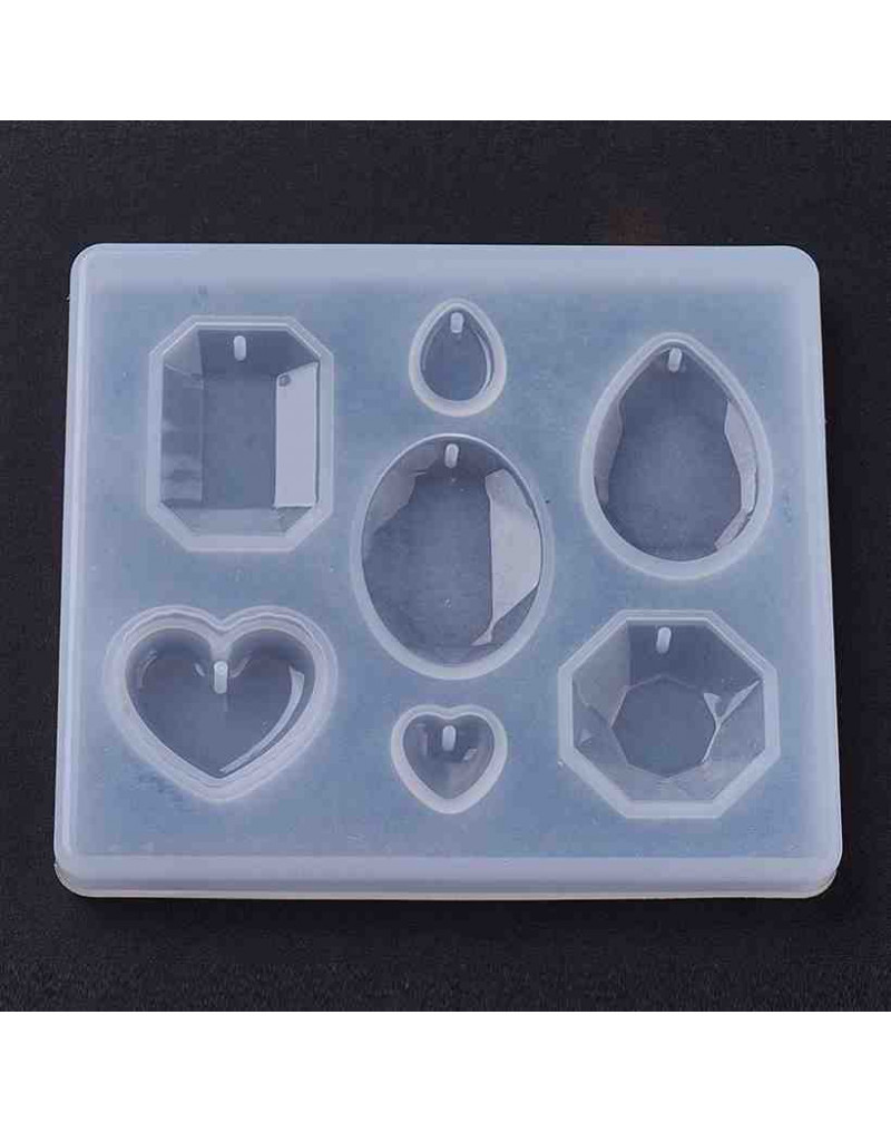Set 5 moldes silicona - Moldes de silicona para resina