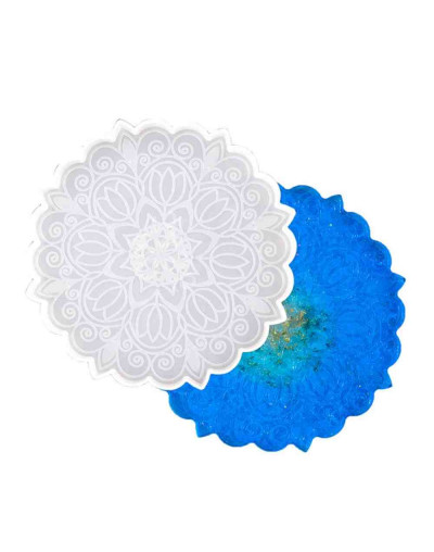 Moldes de silicona. Para resina. Mandala. 127x9 milímetros. 1 unidad.