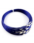 Acero inoxidable. Para collar. Color azul. Cierre rosca de aleación. 145 mm diámetro. 2 unidades.