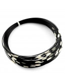 Acero inoxidable. Para collar. Color negrol. Cierre rosca de aleación. 145 mm diámetro. 2 unidades.