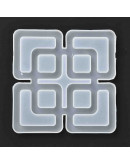 Moldes de silicona. Para resina. Cuadrado (2). 101x101x7 milímetros. 1 unidad.