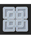 Moldes de silicona. Para resina. Cuadrado (2). 101x101x7 milímetros. 1 unidad.