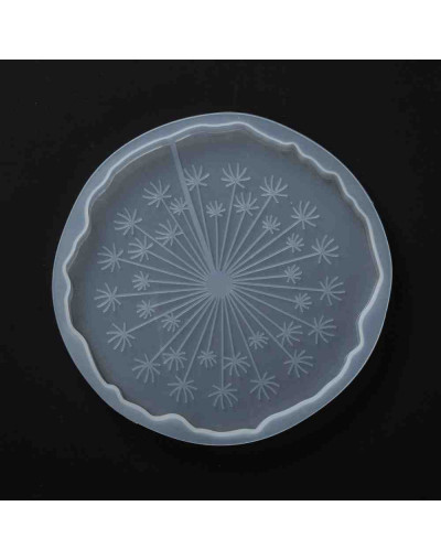 Moldes de silicona. Para resina. Posavasos. 125x128x9,5 milímetros. 1 unidad.