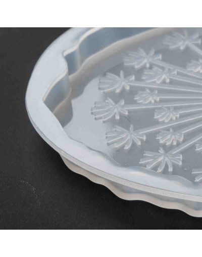 Moldes de silicona. Para resina. Posavasos. 125x128x9,5 milímetros. 1 unidad.