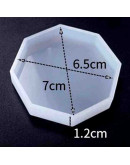 Moldes de silicona. Para resina. Hexágono. 75x70x12 milímetros. 1 unidad. Moldes de silicona. Para resina. Hexágono. 75x70x12 milímetros. 1 unidad.