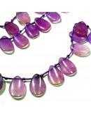Calcedonia Purple. Pétalo. 13x18x4 milímetros. 1 milímetro perforación. 2 unidades. Calcedonia Purple. Pétalo. 13x18x4 milímetros. 1 milímetro perforación. 2 unidades.
